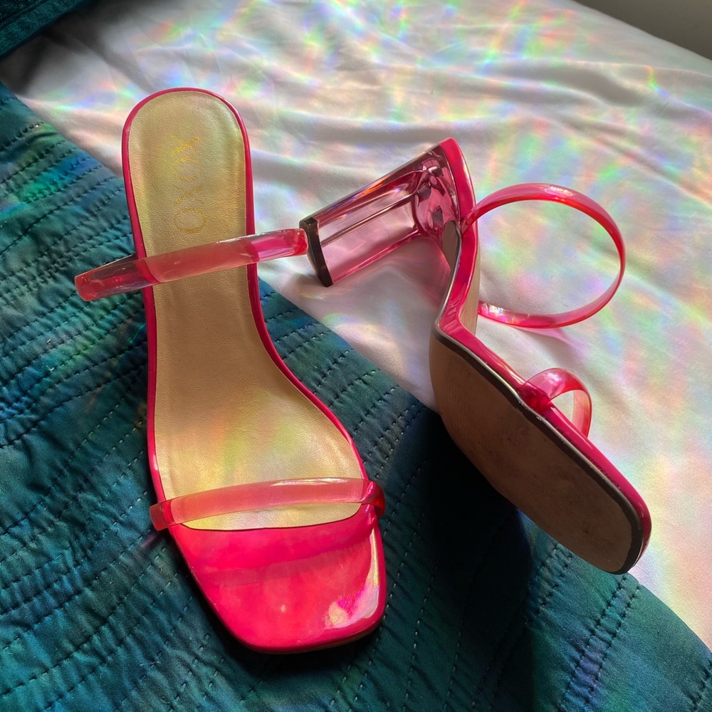 Pink Strappy Heels